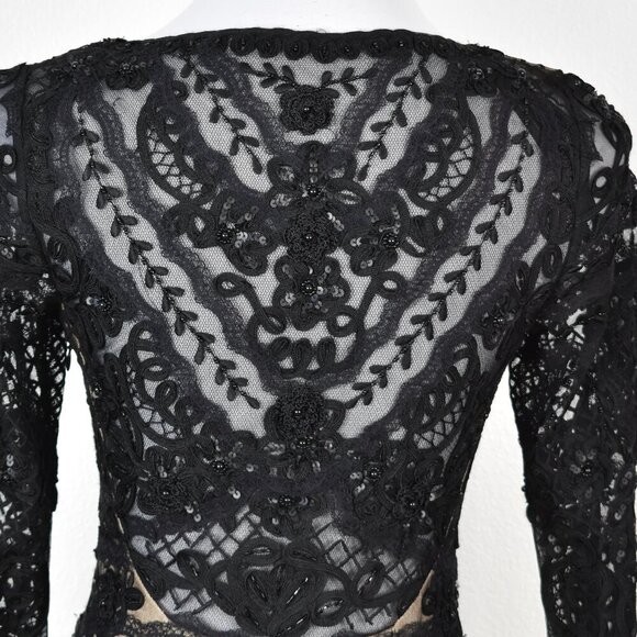 Sue Wong Nocturne Formal Beaded Lace Dress - 6 - Picture 4 of 10